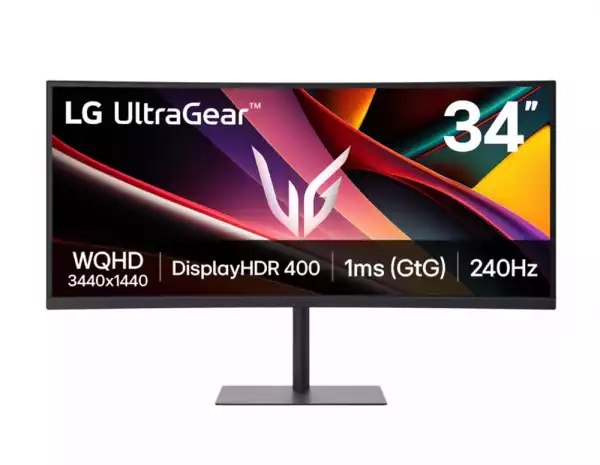 Монитор LG 34G630A-B, 34", UltraGear 21:9 Curved, VA, 1ms MBR, 5ms, WQHD (3440x1440), 240Hz, HDR 400, 4000:1, 300cd/m2, DCI-P3 95%, Free-sync, NVIDIA G-SYNC Compatible, VRR, USB, USB-C, HDMI, DP, Speakers 5Wx2, PIP, PBP, Height, Swivel, Tilt, Black Монитор LG 34G630A-B, 34", UltraGear 21:9 Curved, VA, 1ms MBR, 5ms, WQHD (3440x1440), 240Hz, HDR 400, 4000:1, 300cd/m2, DCI-P3 95%, Free-sync, NVIDIA G-SYNC Compatible, VRR, USB, USB-C, HDMI, DP, Speakers 5Wx2, PIP, PBP, Height, Swivel, Tilt, Black