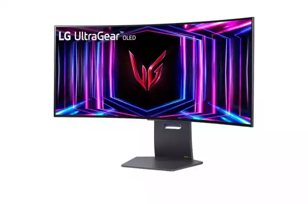 Монитор LG 34GS95QE-B, 33.9", OLED UltraGear 21:9 Curved, IPS 0.03 ms, WQHD 4K (3440x1440), 240Hz, HDR 10, 1500000:1, 1300 cd/m2, DCI-P3 98.5%, USB 3.0, VRR, Free-sync, G-Sync, HDMI, DisplayPort, PBP,PIP, Height Adjustable, Pivot, Tilt, Headphone Out, Black