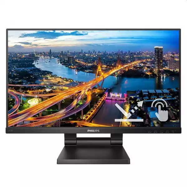 Монитор Philips 242B1TC/00, 23.8" Touch (anti-glare), IPS, WLED, 1920x1080@@75Hz, 4ms GTG, 250cd m/2, 1000:1, DCR 50M:1, FlickerFree, Low Blue Mode, 2Wx2, Tilt, Height Adjust, D-SUB, HDMI, DP, USB hub
