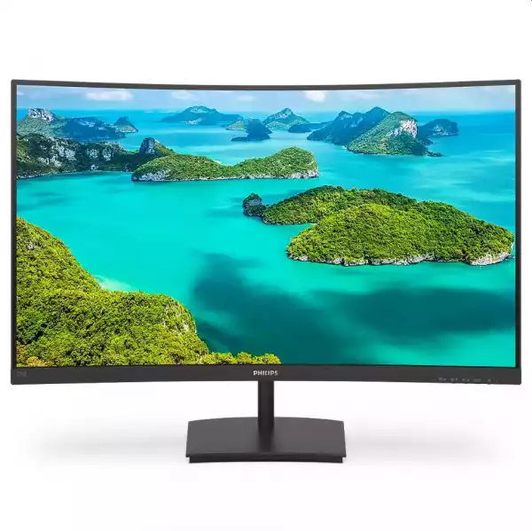 Монитор Philips 271E1SCA, 27" Curved 1500R VA WLED, 1920x1080@@75Hz, 4ms GTG, 250cd/m2, 3000:1, Mega Infinity DCR, FreeSync/Adaptive Sync, FlickerFree, Low Blue Mode, 3Wx2, Tilt, D-SUB, HDMI