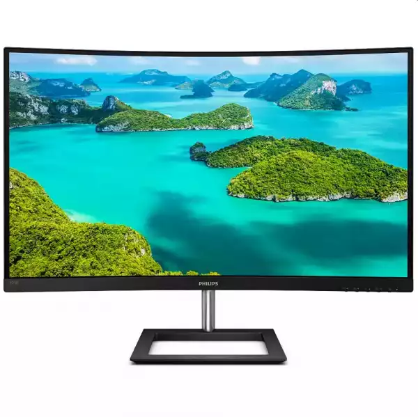 Монитор Philips 325E1C/00, 31.5", Curved 1500R, VA, WLED, 2560x1440@@75Hz, 4ms GTG, 250cd/m2, 3000:1, Mega Infinity DCR, FreeSync/Adaptive Sync, FlickerFree, Low Blue Mode, Tilt, D-SUB, HDMI, DP