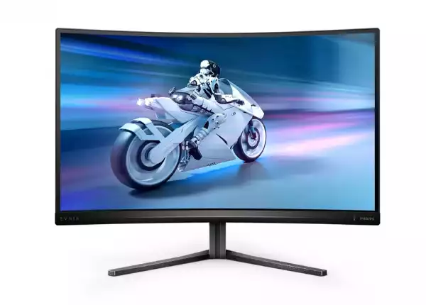Монитор Philips Evnia 27M2C5500W, 27" Curved 1000R, Fast VA, WLED, 2560x1440@@240Hz, 1ms GtG, 0.5ms MPRT, 400cd m/2, 3000:1, Mega Infinity DCR, Adaptive Sync, FlickerFree, LowBlue Mode, Tilt, Height Adjust, Swivel, 2xHDMI, 2xDP, USB hub