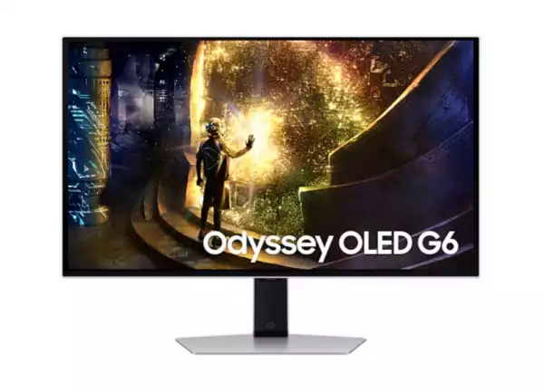 Монитор  LED Samsung LS27DG610SUXEN Odyssey G6, 27'' QHD FLAT 16:9 (2560x1440) OLED 240Hz, 250 cd/m2, 1m:1, HDR10+/HDR10, 0.03ms (GTG), 178/178, FS Premium Pro, G-Sync Compatible, 2xHDMI 2.1, 1xDP 1.4, USB Hub, 3.5 Jack, Tilt/Swivel/Pivot/HeightAdj (120mm), VESA 100x100, 2Y