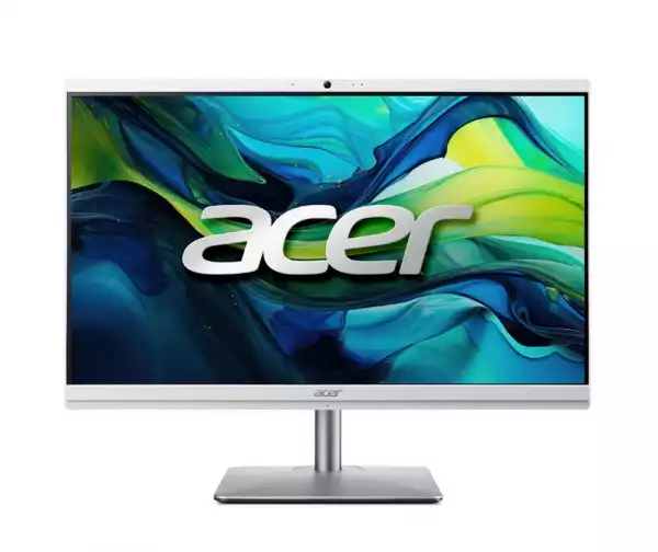 Настолен Компютър Acer Aspire C24-195ES, 23.8" FHD(1920x1080) non touch, Intel Core Ultra 5 125U (up to 4.30GHz, 12MB ), 1*16GB DDR5, 512GB PCI-e SSD +M.2 free slot, no DVD, Intel Graphics, Kbd & Mouse Wireless, RJ-45, WiFi AX & BT, Height Adj., No OS, 2Y Warranty