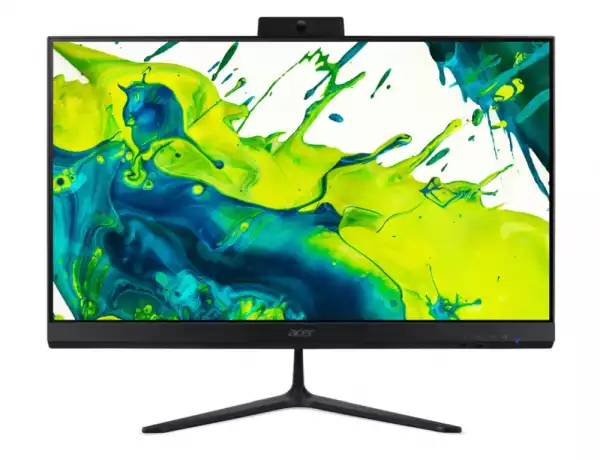 Настолен Компютър Acer Aspire C24-B, 23.8" FHD IPS AiO 120Hz, Intel Core Ultra 5 115U (up to 4.20GHz, 10MB), 16GB DDR5 (1 slot free), 512GB SSD, no DVD, Intel UHD, HDMI, USB 3.2, USB 2.0, Type- C, RJ-45, WiFi 6, BT 5.0, Glan,Tilt, Cam+mic, KBD& Mouse USB, NO OS, Black Настолен Компютър Acer Aspire C24-B, 23.8" FHD IPS AiO 120Hz, Intel Core Ultra 5 115U (up to 4.20GHz, 10MB), 16GB DDR5 (1 slot free), 512GB SSD, no DVD, Intel UHD, HDMI, USB 3.2, USB 2.0, Type- C, RJ-45, WiFi 6, BT 5.0, Glan,Tilt, Cam+mic, KBD& Mouse USB, NO OS, Black