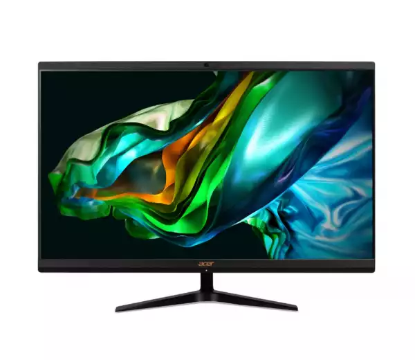 Настолен Компютър Acer Aspire C27-1800 27" FHD IPS AiO, Intel Core i5-1334U (up to 4.60GHz, 12MB), 1*16GB DDR4, 1024GB SSD + Free 2.5" slot, no DVD, Intel Iris Xe Graphics, HDMI out, 3*USB 3.2/2.0, Type- C, RJ-45, WiFi AX&BT, 5MPCam+mic., KBD& Mouse USB, Tilt, NO OS, 2Y
