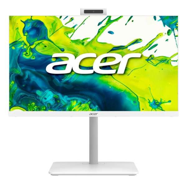 Настолен Компютър Acer Aspire C27-A, 27" FHD IPS AiO 120Hz, Intel Core i5-13420H (up to 4.60GHz, 12MB), 16GB DDR4 (1 slot free), 512GB SSD, no DVD, Intel UHD, HDMI, RG-45, WiFi 6, BT 5.0, Glan, Ergo stand w Height Adj., 5MPCam+mic, KBD& Mouse Wireless, NO OS, White