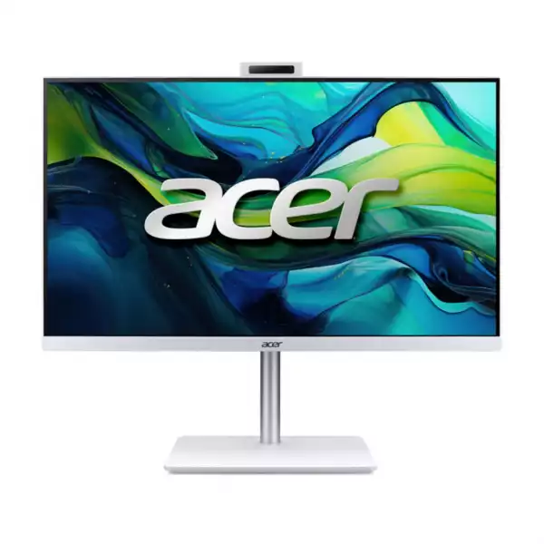 Настолен Компютър Acer Aspire C27-A, 27" FHD IPS AiO 120Hz Intel Core i5-13420H (up to 4.60GHz, 12MB), 32GB DDR4 (2x16GB), 1TB SSD, no DVD, Intel UHD, HDMI, USB 3.2, USB 2.0, Type-C, RJ-45, WiFi 6E, Glan, SD reader, Ergo stand, Cam+mic, KBD& Mouse Wireless, NO OS, White Настолен Компютър Acer Aspire C27-A, 27" FHD IPS AiO 120Hz Intel Core i5-13420H (up to 4.60GHz, 12MB), 32GB DDR4 (2x16GB), 1TB SSD, no DVD, Intel UHD, HDMI, USB 3.2, USB 2.0, Type-C, RJ-45, WiFi 6E, Glan, SD reader, Ergo stand, Cam+mic, KBD& Mouse Wireless, NO OS, White