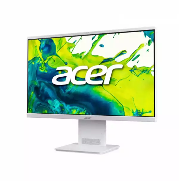 Настолен Компютър Acer Aspire S24-B, 23.8" AiO FHD (1920x1080) IPS 144Hz, Intel Core Ultra 7 155H (up to 4.80GHz, 24MB), 16GB DDR5, 1TB SSD, Intel Arc Graphics, no DVD, WiFi 7 & BT 5.4, 90W AC adapter, FHD IR cam, KBD & Mouse Wireless, No OS, Silver