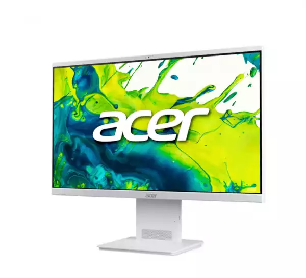 Настолен Компютър Acer Aspire S24-B, 23.8" AiO FHD (1920x1080) IPS 144Hz, Intel Core Ultra 5 115U (up to 4.20GHz, 10MB), 16GB DDR5, 1TB SSD, Intel Arc Graphics, no DVD, WiFi 7 & BT 5.4, 90W AC adapter, FHD IR cam, KBD & Mouse Wireless, No OS, Silver