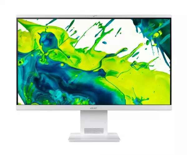 Настолен Компютър Acer Aspire S27-B, 27" AiO FHD (1920x1080) IPS 144Hz, Intel Core Ultra 5 115U (up to 4.20GHz, 10MB), 16GB DDR5, 1TB SSD, Intel Arc Graphics, no DVD, WiFi 7 & BT 5.4, 90W AC adapter, FHD IR cam, KBD & Mouse Wireless, No OS, White