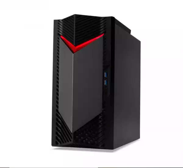 Настолен Компютър Acer Nitro N50-130, AMD Ryzen 5 7600 (up to 5.10GHz, 38MB), 32GB DDR5 4800MHz (2*16GB), 1024GB SSD PCI-e + 1*M.2 free, NVIDIA GeForce RTX 4060 8GB GDDR6, No DVD, 5*USB 3.2,Type-C, 2*USB 2.0, Mic.&Audio jacks, RG-45, GLAN, Wi-Fi AX/6E&BT 5.0, 500W, No OS