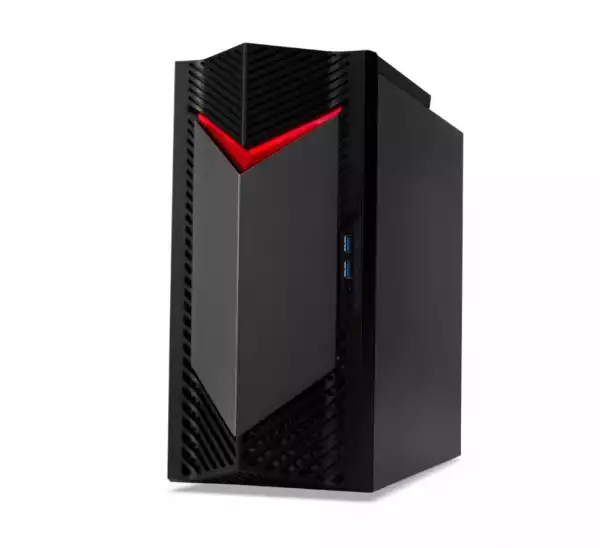 Настолен Компютър Acer Nitro N50-130, AMD Ryzen 5 7600, 32GB DDR5 4800MHz (2*16GB), 1024GB SSD PCI-e+1*M.2 free, NVIDIA GeForce RTX 4060 8GB GDDR6, No DVD, 5*USB 3.2 Type-C, 2*USB 2.0, Mic.&Audio jacks,RG-45,GLAN,Wi-Fi AX/6E&BT 5.0, 500W, No OS + Acer Nitro ED240QS3bmiipx
