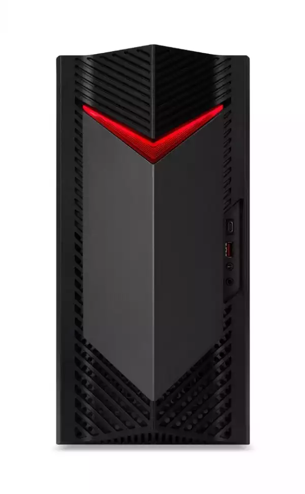 Настолен Компютър Acer Nitro N50-656, Intel Core i5-14400F (up to 4.70GHz, 20MB), 32GB DDR5 5600MHz (2*16GB), 1TB SSD 1*M.2 free, GeForce RTX 5060 8GB GDDR7, No DVD, 3* USB 3.2, Type-C, 4*USB.2.0, Mic.&Audio jacks, RG-45, GLAN, Wi-Fi AX&BT 5.0, 500W, No OS