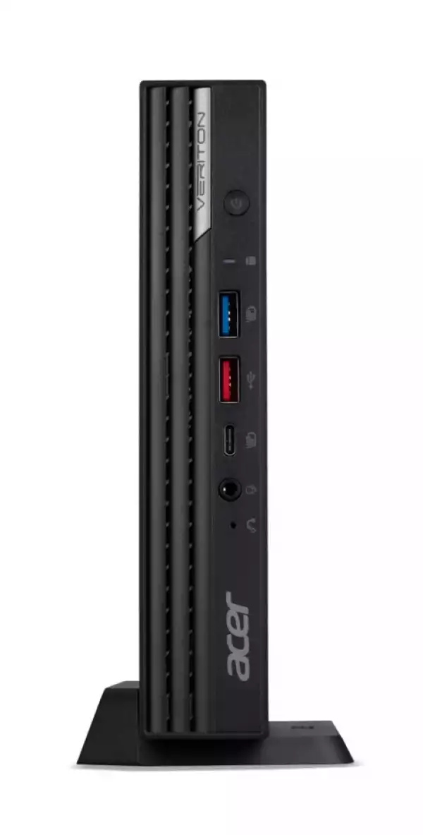 Настолен Компютър Acer Veriton VN6720GT, Intel Core i5-13500T (up to 4.60GHz, 24MB), 16GB DDR5, 512GB SSD M.2, Intel UHD Graphics, GLAN&TPM, HDMI, KBD & Mouse, 65W AC adapter,1L form factor,Win 11 Pro, 3Y Warranty