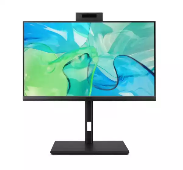 Настолен Компютър Acer Veriton VZ4724GT, AiO 23.8’’ FHD IPS, Intel Core i5-14400 (up to 4.70GHz, 20MB), 16GB DDR5, 1024GB SSD + (M2 slot free), Intel UHD Graphics,  GLAN & TPM 2.0, COM (Serial) port,  135W AC, IR cam Shutter, WLAN ax & BT,  Kbd & Mouse USB, Ergo Stand, no