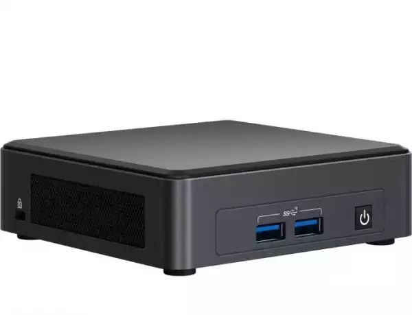 Настолен Компютър Intel NUC 11 Pro Kit NUC11TNKi3: Intel Core i3-1115G4, Intel UHD Graphics, Dual HDMI 2.0b w/HDMI CEC, Dual DP 1.4a via Type C, Front: 2xUSB 3.2 Rear: 2xUSB 4 (type C), 1xUSB 3.2, 1xUSB 2.0 Internal: 1xUSB 3.2 on m.2 22x42 (pins), 2xUSB 2.0 (headers),
