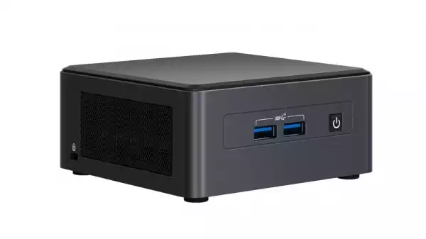 Настолен Компютър Intel NUC 11 Pro Kit NUC11TNHi5, EU cord, i5 Processor with Irix Xe graphics, dual M.2 slot, 2.5" SATA slot, 2xHDMI, 2x Thunderbolt 4 (USB-C+DP)