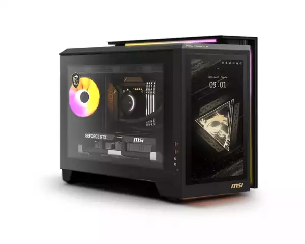 Настолен Компютър MSI MEG Vision X AI 2NVZ9-207EU, Core Ultra 9 285K(36M Cache, up to 5.70GHz), GeForce RTX 5090 32G VENTUS 3X GDDR7, Z890, Liquid(360mm), 64GB(2x32GB 5600Mhz), 2TB M2, 1200W 80 Plus Gold PSU, 13" FHD Touch, MSI Project Zero, Win11Home, 42.6 Liter, 18.23kg