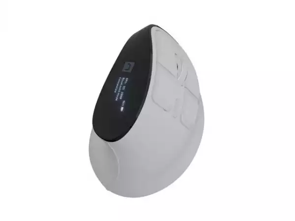 Natec Euphonie Vertical Mouse PRO Wireless  BT 5.0, 4000DPI Silent, Programmable, White