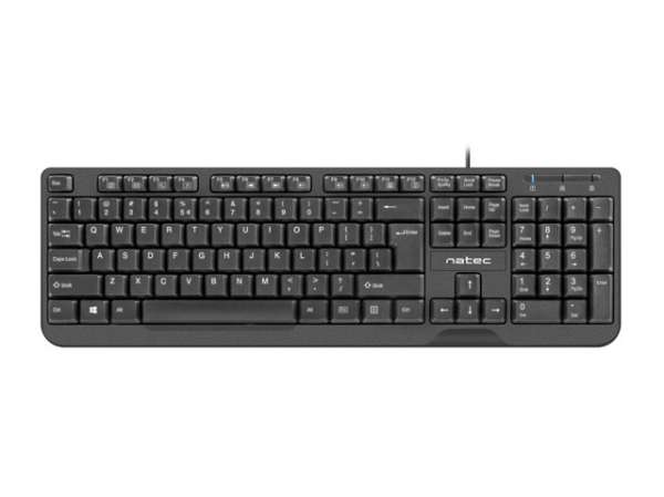 Natec Keyboard Trout US Layout Slim, Black 