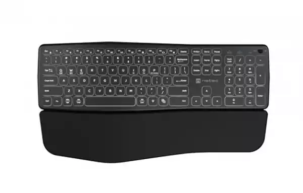 Natec wireless bluetooth keyboard PORIFERA x-scissors, backlit ergonomic us layout