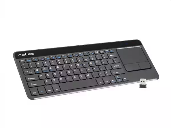 Natec wireless keyboard Turbot slim touch pad x-scissors us layout