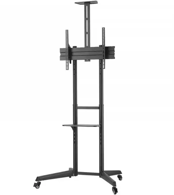 Neomounts Mobile Floor Stand incl. AV- and cam shelf (height adjustable: 128.5-145 cm)