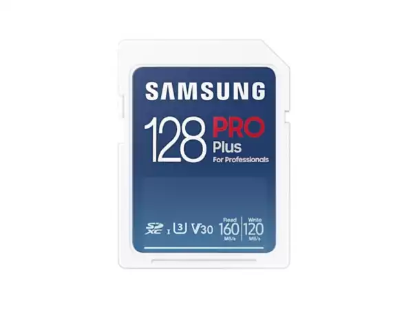 Samsung 128GB SD Card PRO Plus, Class10, Read 160MB/s - Write 120MB/s