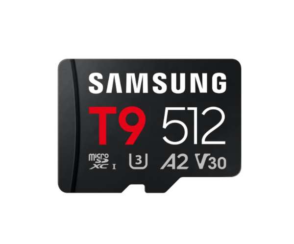 Samsung 512GB micro SD Card T9 UHS-I Read 200MB/s - Write 130MB/s Class 10 U3 V30 A2 with USB Reader