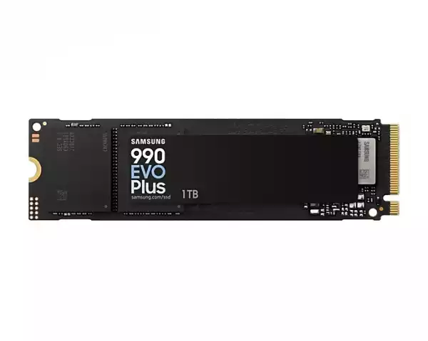 Samsung SSD 990 EVO Plus 1TB PCIe 4.0 NVMe 2.0 M.2 V-NAND 3-bit MLC, 256-bit Encryption, Read 7150 MB/s Write 6300 MB/s 