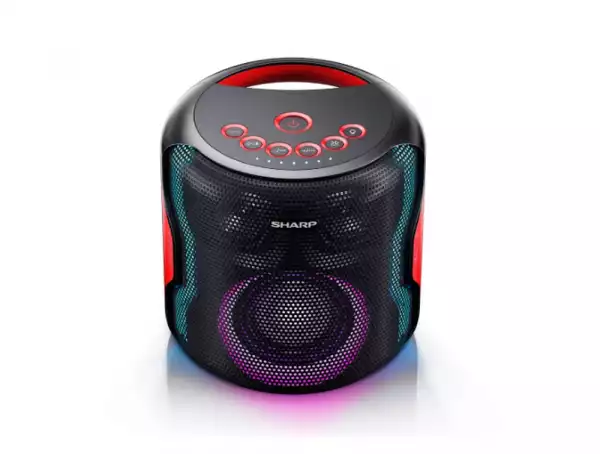 Sharp Speakers PS-919(BK), 2.1 PARTY SPEAKER SYSTEM, 2 x 2? Tweeter + 1 x 4? Subwoofer, max power output 130 W, 14 h play time by built in battery, True wireless Stereo, USB for playback, Bluetooth 5.0, Waterproof IPX5, Black