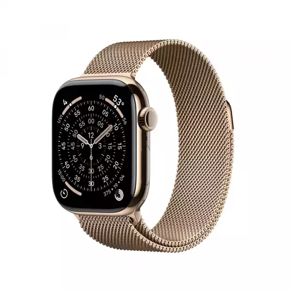 Смартчасовник APPLE Watch Series 11 GPS + Cellular 42mm Gold Titanium Case with Gold Milanese Loop Смартчасовник APPLE Watch Series 11 GPS + Cellular 42mm Gold Titanium Case with Gold Milanese Loop