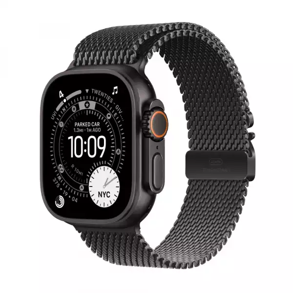 Смартчасовник Apple Watch Ultra 3 Cellular 49mm Black Titanium Case with Black Titanium Milanese Loop - Large
