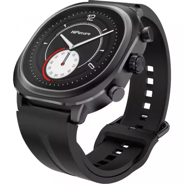 Смартчасовник HiFuture AIX Lite Black,  1.43" AMOLED,  466*466, Powered by Dual Core & Syntra AI, Bluetooth Call, 1ATM Waterproof, Sixth Generation Health Sensor, Up to 10 days daily use, Extra Fabric Strap inbox