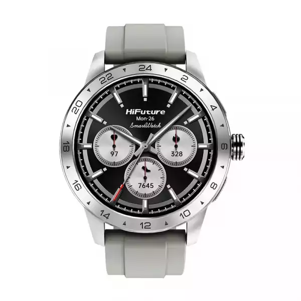 Смартчасовник HiFuture Flex 2 Silver, 1.39" FHD, 360?360, Bluetooth Call, IP68 Waterproof, 24/7 True Heart Rate & Blood Oxygen Sensor, Up to 10 days daily use, 100+ Sports Mode Смартчасовник HiFuture Flex 2 Silver, 1.39" FHD, 360?360, Bluetooth Call, IP68 Waterproof, 24/7 True Heart Rate & Blood Oxygen Sensor, Up to 10 days daily use, 100+ Sports Mode