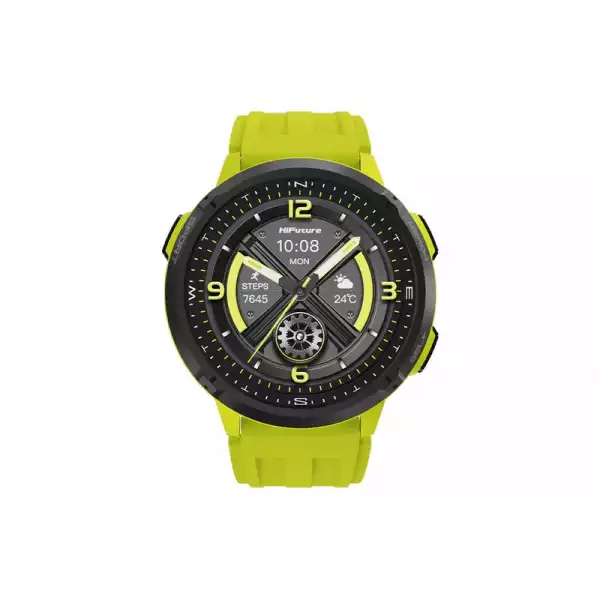 Смартчасовник HiFuture MIX3 Fluorescent Yellow, 1.43" AMOLED, 466*466, Powered by Dual Core & Syntra AI, Bluetooth Call, 3ATM Waterproof, Compass & Altimeter, 24/7 True Heart Rate & Blood Oxygen Sensor, Up to 10 days daily use Смартчасовник HiFuture MIX3 Fluorescent Yellow, 1.43" AMOLED, 466*466, Powered by Dual Core & Syntra AI, Bluetooth Call, 3ATM Waterproof, Compass & Altimeter, 24/7 True Heart Rate & Blood Oxygen Sensor, Up to 10 days daily use