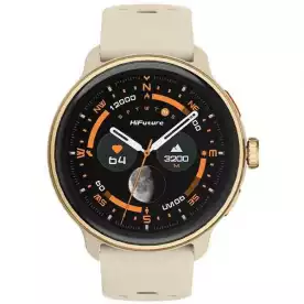 Смартчасовник HiFuture Vela Latte, 1.43" AMOLED, GPS +Compass + Altimeter, 466*466, Support Local Music(100M Space), Support AI Coach for Training, Powered by Dual Core, Bluetooth Call, 5ATM Waterproof,  24/7 True Heart Rate & Blood, Oxygen Sensor, Up to 10 days daily