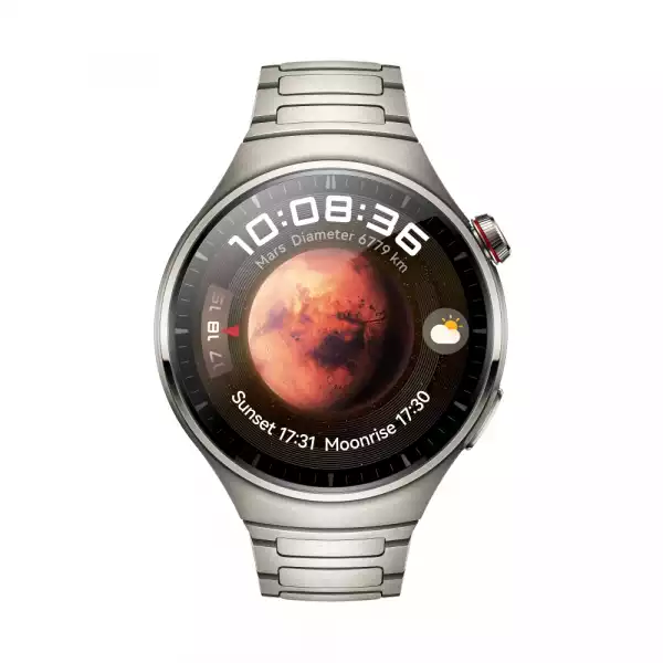 Смартчасовник Huawei Watch 4 Pro, Medes-L19M, 1.5", Amoled, 466x466, PPI 310, 2G, e-sim, Dual - band GNSS, BT5.2 BR+BLE, 5ATM, 780mAh, Titanium