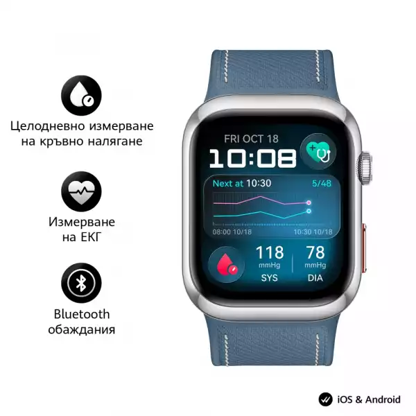 Смартчасовник Huawei Watch D2 Luca-B29 Blue+Huawei Scale 3, Dobby-B19