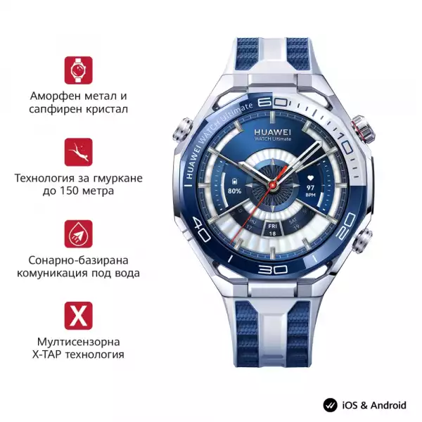 Смартчасовник Huawei Watch Ultimate 2 March-B29 Blue Смартчасовник Huawei Watch Ultimate 2 March-B29 Blue