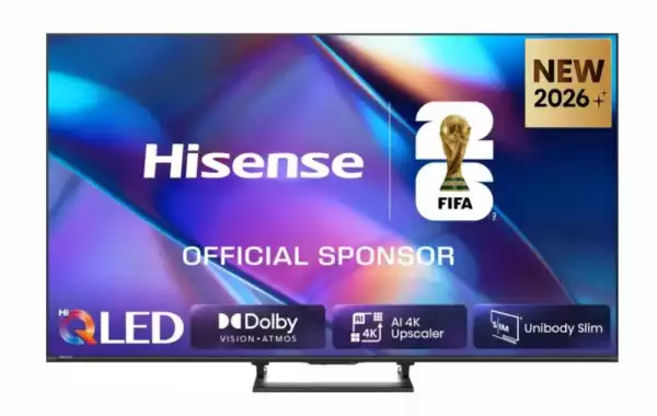 Телевизор Hisense 50" A7S, 4K Ultra HD 3840x2160, QLED, FALD, Quantum Dot, HDR 10+, HLG, Dolby Vision, Dolby Atmos, Smart TV, WiFi 5GHz, WiFi Direct, BT, Anyview Cast, 3xHDMI, 2xUSB, LAN, CI+, DVB-T2/C/S2, Black