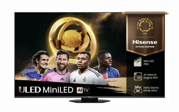 Телевизор Hisense 55" U8Q, 4K Ultra HD 3840x2160, Mini Led Pro, FALD, Quantum Dot, 165Hz, IPS, HDR 10+, HLG, Dolby Vision IQ, Dolby Atmos, Smart TV,Light Sensor,WiFi 5GHz, WiFi Direct, BT, Anyview Cast, 3xHDMI, 2xUSB,1x USB (3.0) , LAN, CI+, DVB-T2/C/S2, Black