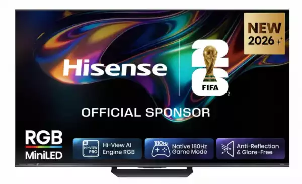 Телевизор Hisense 75" UR8S, 4K Ultra HD 3840x2160, RGB Mini Led , DLED, Quantum Dot, 180Hz, IPS, HDR 10+, HLG, Dolby Vision IQ, Dolby Atmos, Smart TV,Light Sensor,WiFi 6eGHz, WiFi Direct, BT,2x10 W + 20 W + 2x5 W, Anyview Cast, 4xHDMI, 2xUSB, LAN, CI+, DVB-T2/C/S2