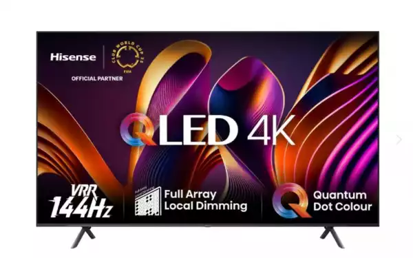 Телевизор Hisense 85" E7NQ Pro, 4K Ultra HD 3840x2160, QLED, Quantum Dot, 144Hz, HDR 10+ adaptive, Light Sensor,HLG, Dolby Vision, DTS Virtual X, Smart TV, WiFi 5GHz, WiFi Direct,Light Sensor, BT, Anyview Cast, 4xHDMI, 2xUSB, LAN, CI+, DVB-T2/C/S2, Black