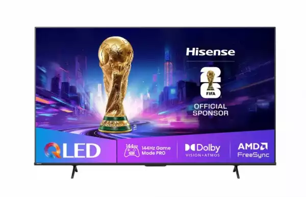 Телевизор Hisense 85" E7Q Pro, 4K Ultra HD 3840x2160, QLED, Quantum Dot, 144Hz, HDR 10+ adaptive, HLG, Dolby Vision, Hi-Concerto,Dolby Vision Atmos, Smart TV, WiFi 5GHz, WiFi Direct,Light Sensor, BT, Anyview Cast, 4xHDMI, 2xUSB, LAN, CI+, DVB-T2/C/S2, Black