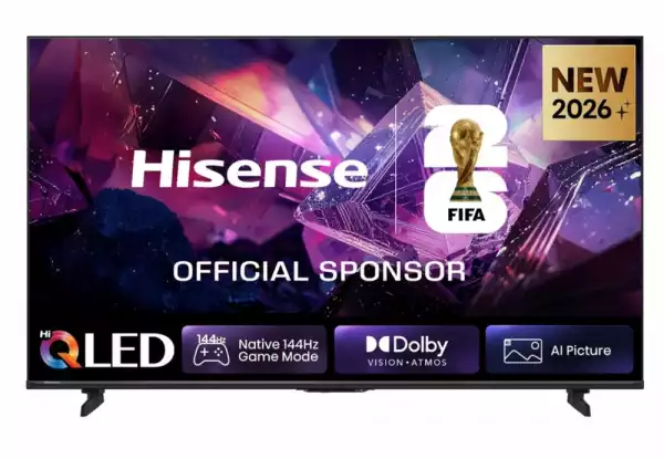 Телевизор Hisense 85" E7S Pro, 4K Ultra HD 3840x2160, QLED, Quantum Dot, 144Hz, HDR 10+ adaptive, HLG, Dolby Vision, Hi-Concerto,Dolby Vision Atmos, Smart TV, WiFi 5GHz, WiFi Direct,Light Sensor, BT, Anyview Cast, 4xHDMI, 2xUSB, LAN, CI+, DVB-T2/C/S2, Black