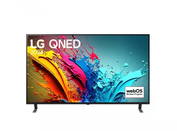 Телевизор LG 55QNED85T3C, 55" 4K QNED HDR Smart TV, 100Hz, 3840x2160, DVB-T2/C/S2, a8 AI Processor 4K, HDR 10 PRO, webOS 24 ThinQ, FreeSync Compatible, VRR, Multi View, 4K Upscaling, WiFi 5, Voice Control, Bluetooth 5.1, AirPlay 2, LAN, CI, HDMI, SPDIF, 2 pole