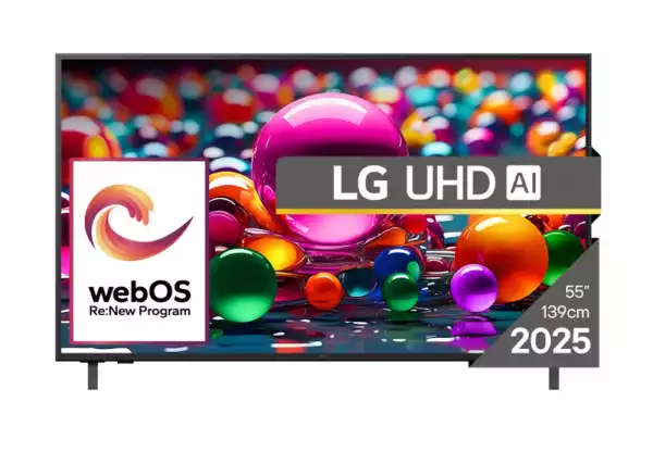 Телевизор LG 55UA74003LB, 55" 4K UltraHD TV 4K (3840x2160), DVB-T2/C/S2, webOS 25 Smart, ThinQ AI, Alpha 7 AI Processor, WiFi, HDR10 pro, HLG, ALLM/HGiG, 4K Upscaling, AI Sound pro, Multiple View, HDMI eARC, LAN, USB, Bluetooth, Google Cast, 2 Pole Stand, Silver Телевизор LG 55UA74003LB, 55" 4K UltraHD TV 4K (3840x2160), DVB-T2/C/S2, webOS 25 Smart, ThinQ AI, Alpha 7 AI Processor, WiFi, HDR10 pro, HLG, ALLM/HGiG, 4K Upscaling, AI Sound pro, Multiple View, HDMI eARC, LAN, USB, Bluetooth, Google Cast, 2 Pole Stand, Silver