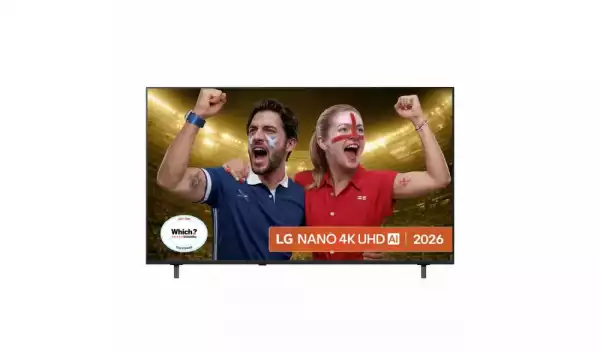 Телевизор LG 65NU8E0B3LA, 65" 4K HDR UHD, 3840x2160, DVB-T2/C/S2, AI Alpha 7, HDR 10, webOS 26, ThinQ AI, VRR, ALLM, HGiG, WiFi, Clear Voice, 4K Super Upscaling, Bluetooth 5.3, Hdmi e-ARC , CI, LAN, AirPlay2, AI Sound Pro, Google Cast, 2 Pole stand, Black